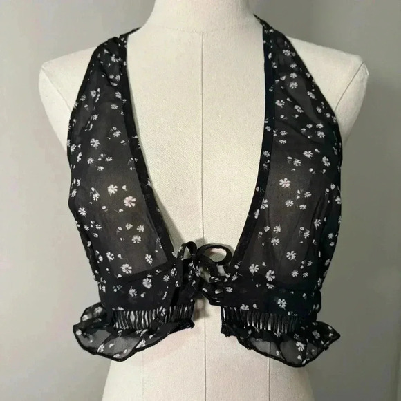 NWOT HAUTE NORDSTROM BONDED HALTER BRALETTE S - Picture 3 of 5